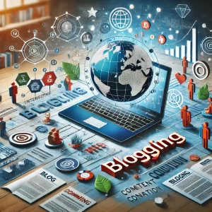 DALL·E-2024-12-02-18.39.42-An-artistic-image-visually-defining-blogging-featuring-a-laptop-with-an-open-blog-post-a-globe-symbolizing-the-internet-and-connected-people-sharin