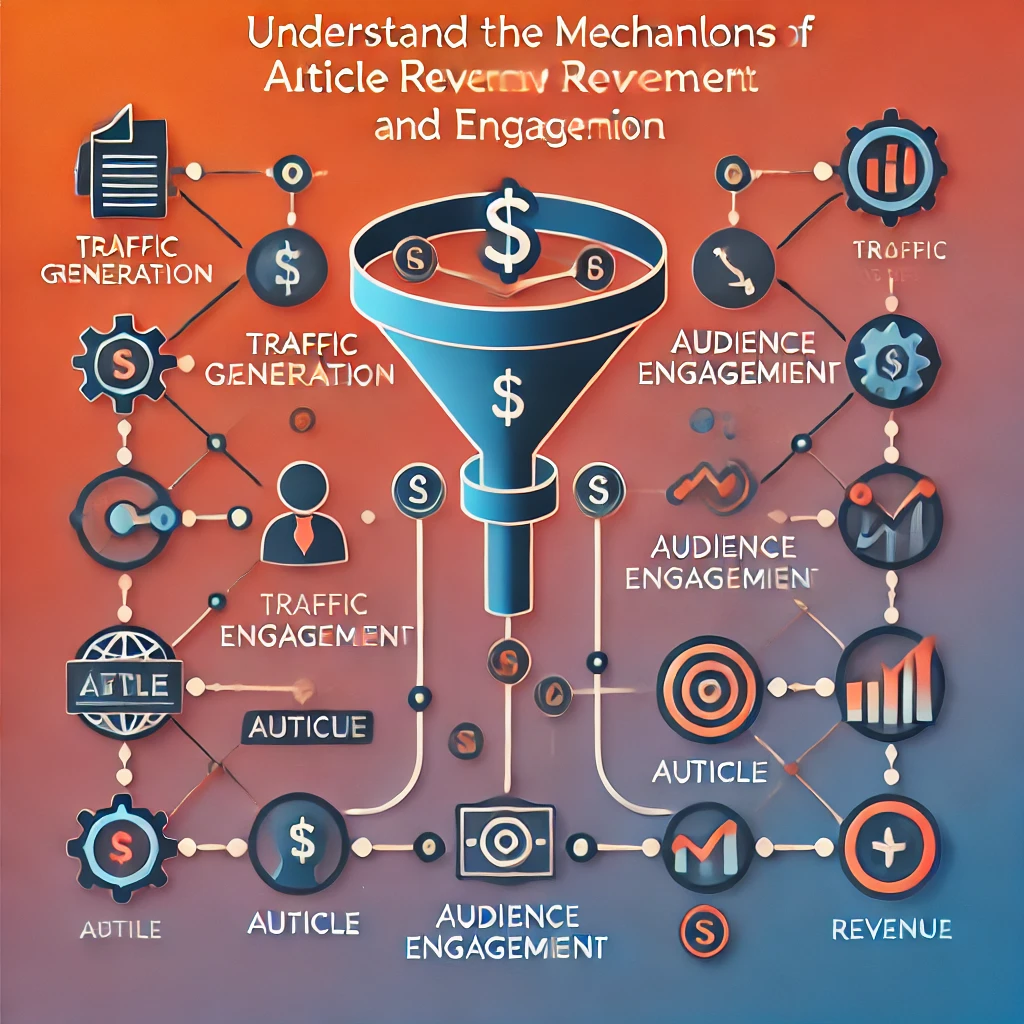 DALL·E-2024-12-15-16.32.21-A-visually-engaging-image-explaining-the-mechanisms-of-article-monetization-and-audience-engagement.-The-design-features-a-flowchart-style-representat