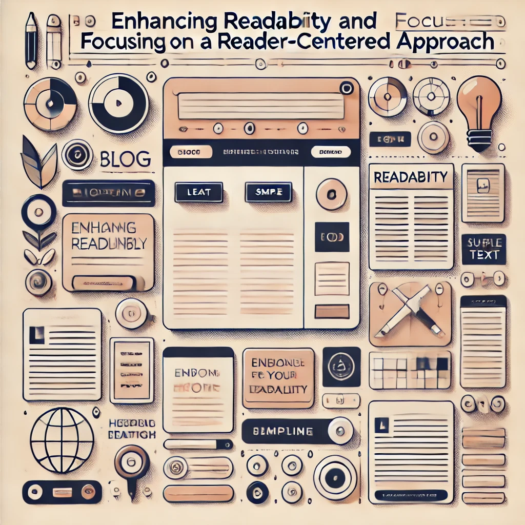 DALL·E-2024-12-29-19.25.15-An-illustration-representing-the-concept-of-enhancing-readability-and-focusing-on-a-reader-centered-approach.-The-image-features-a-blog-layout-with-cl