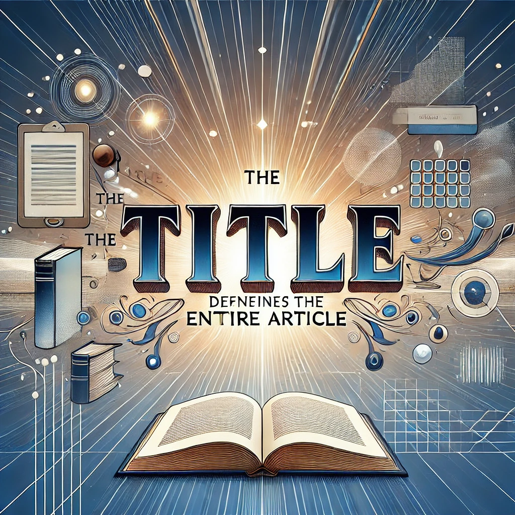 DALL·E-2025-01-02-20.54.59-A-conceptual-illustration-for-the-phrase-The-title-defines-the-entire-article.-The-design-features-a-bold-glowing-title-at-the-center-with-element