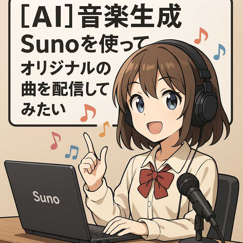 [AI] I want to try distributing an original song using Suno for music generation