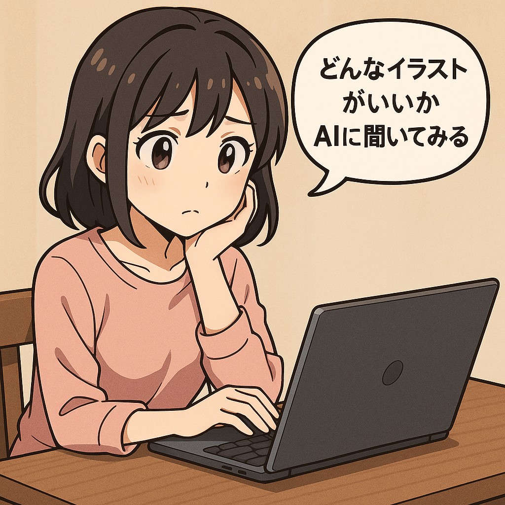 I'll ask the AI what kind of illustration is good