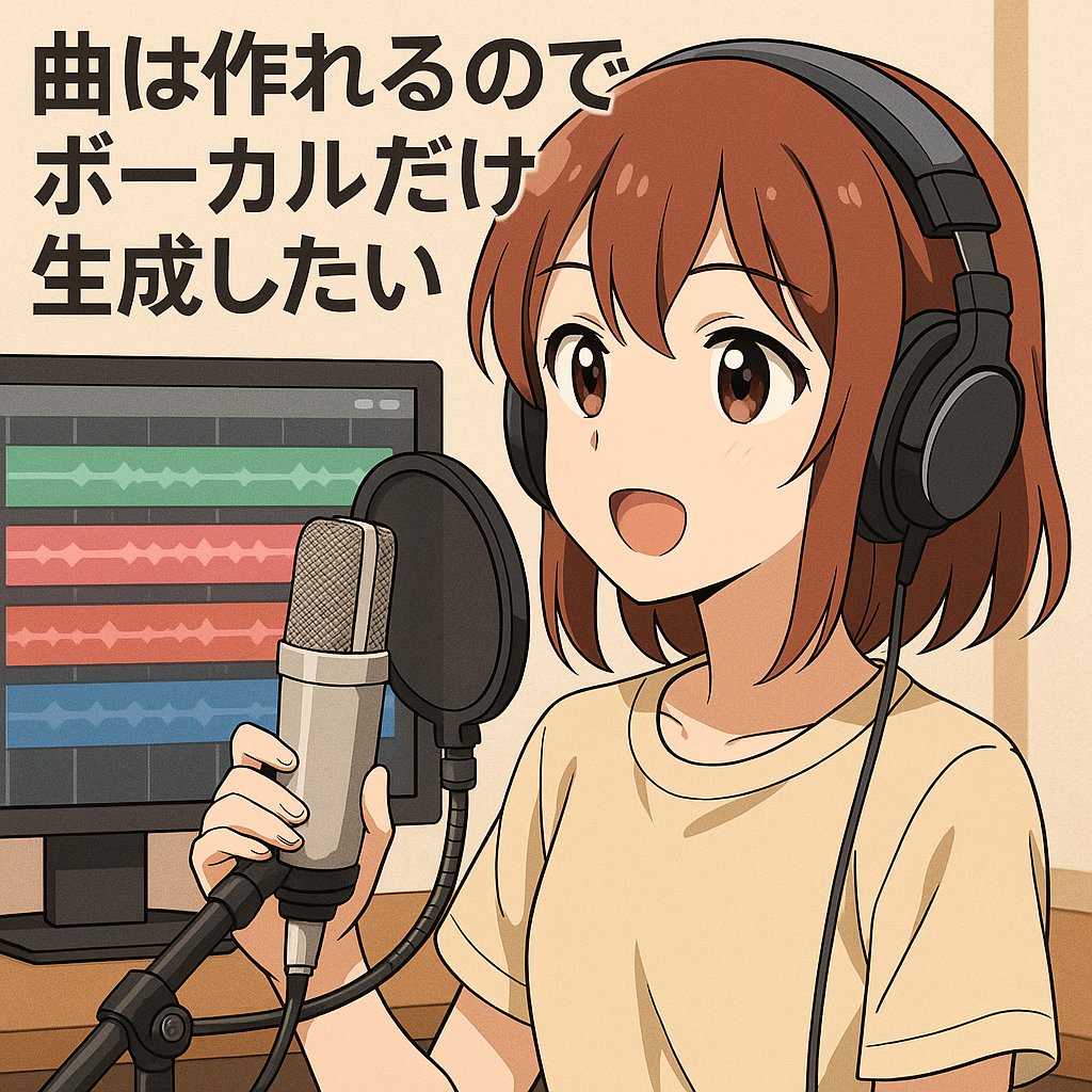 I can compose the music, so I only want to generate the vocals.