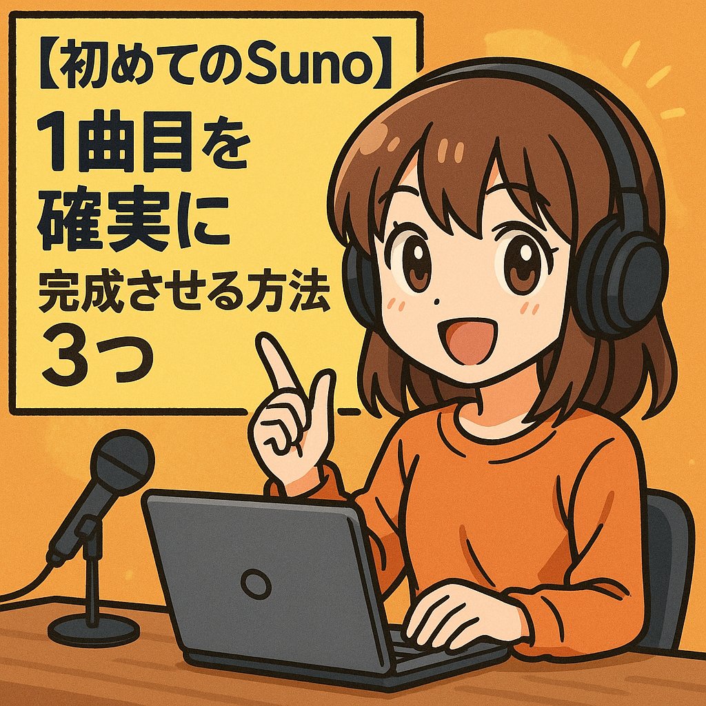 【Getting Started with Suno】3 Ways to Definitely Complete Your First Song