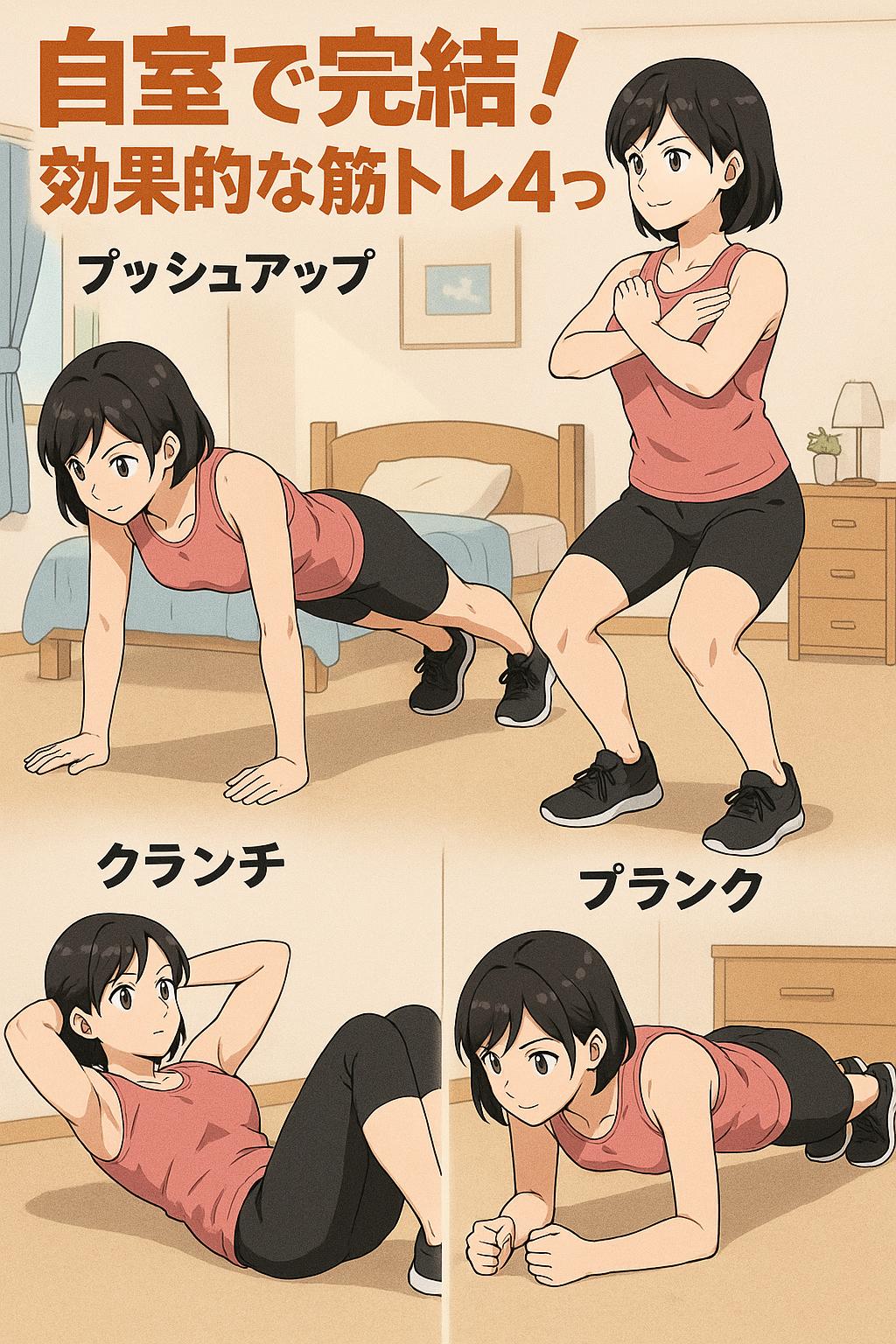 All Done in Your Room! 4 Effective Strength Training Exercises