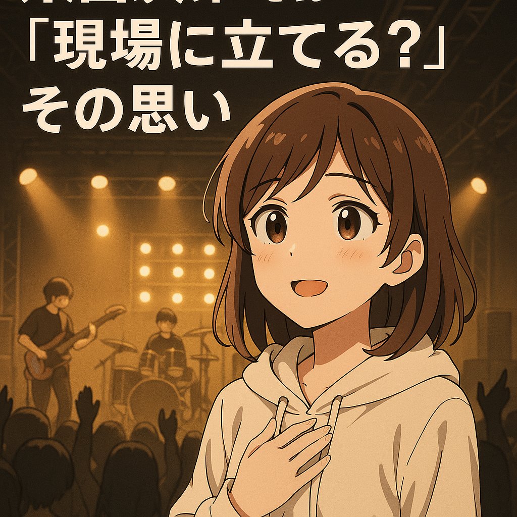 Depending on the song — the feeling of 'Can I stand on stage again