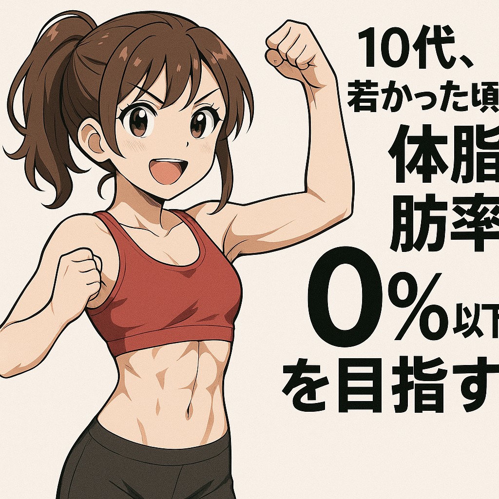 Aiming for a body fat percentage of 0% or less, like when you were in your teens